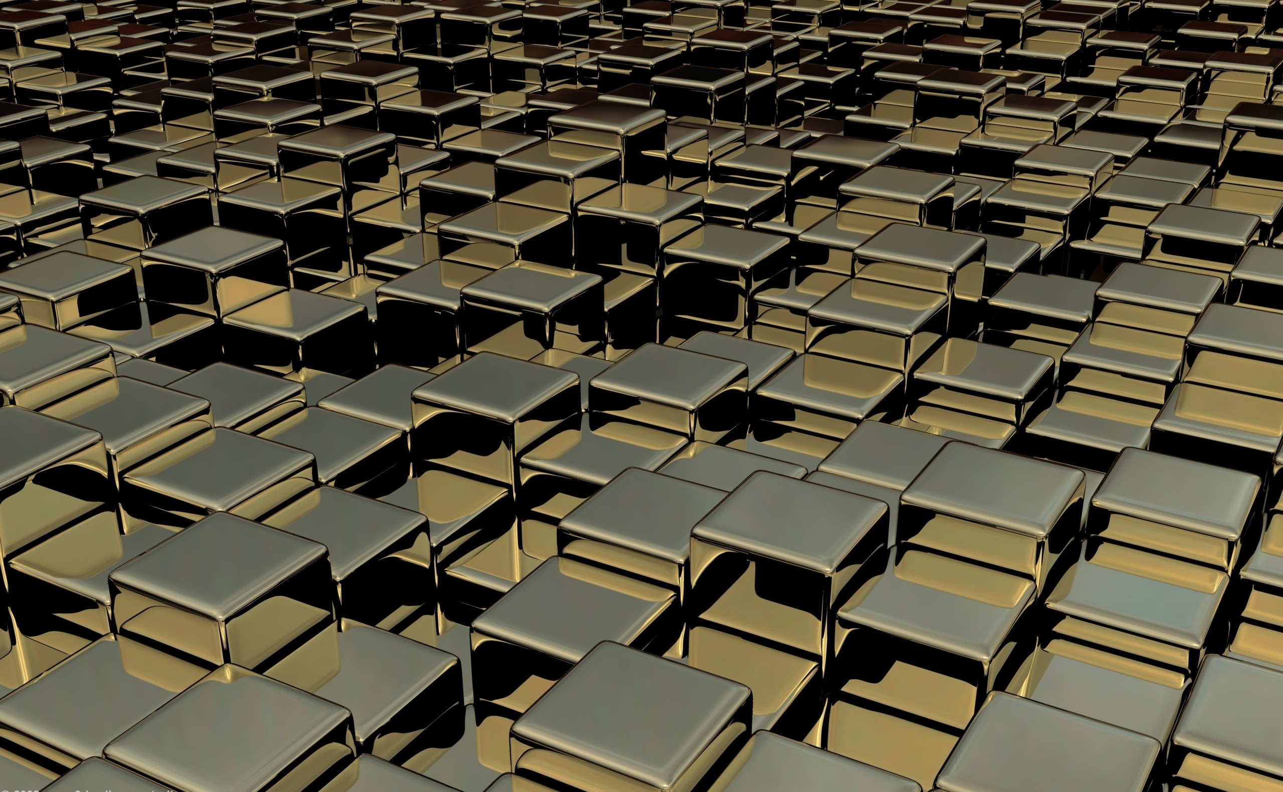 Metallic cubes pattern