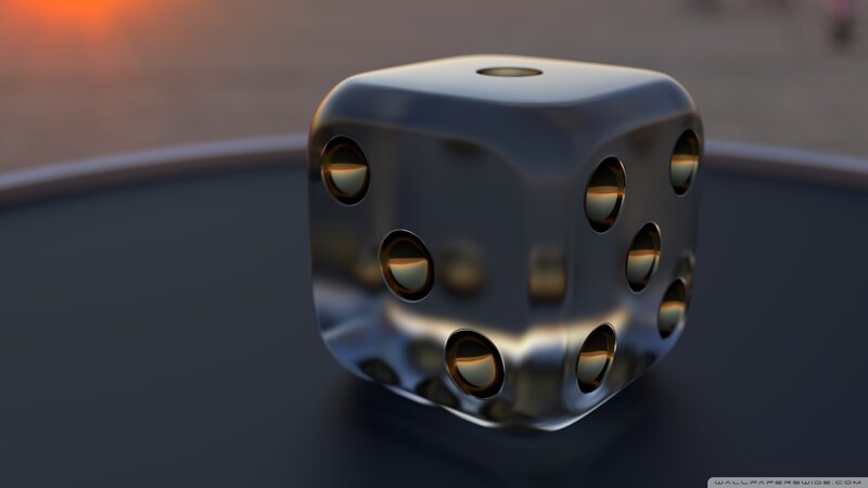 Metallic Die on Table