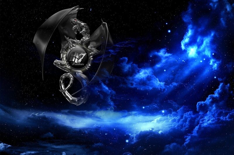 Metallic Dragon in Space