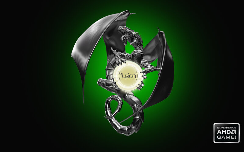 Metallic Dragon with Fusion Logo