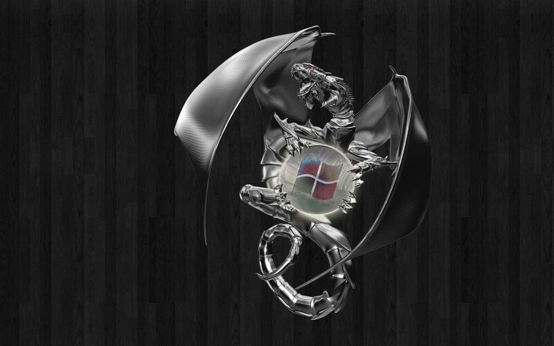 Metallic Dragon with Orb