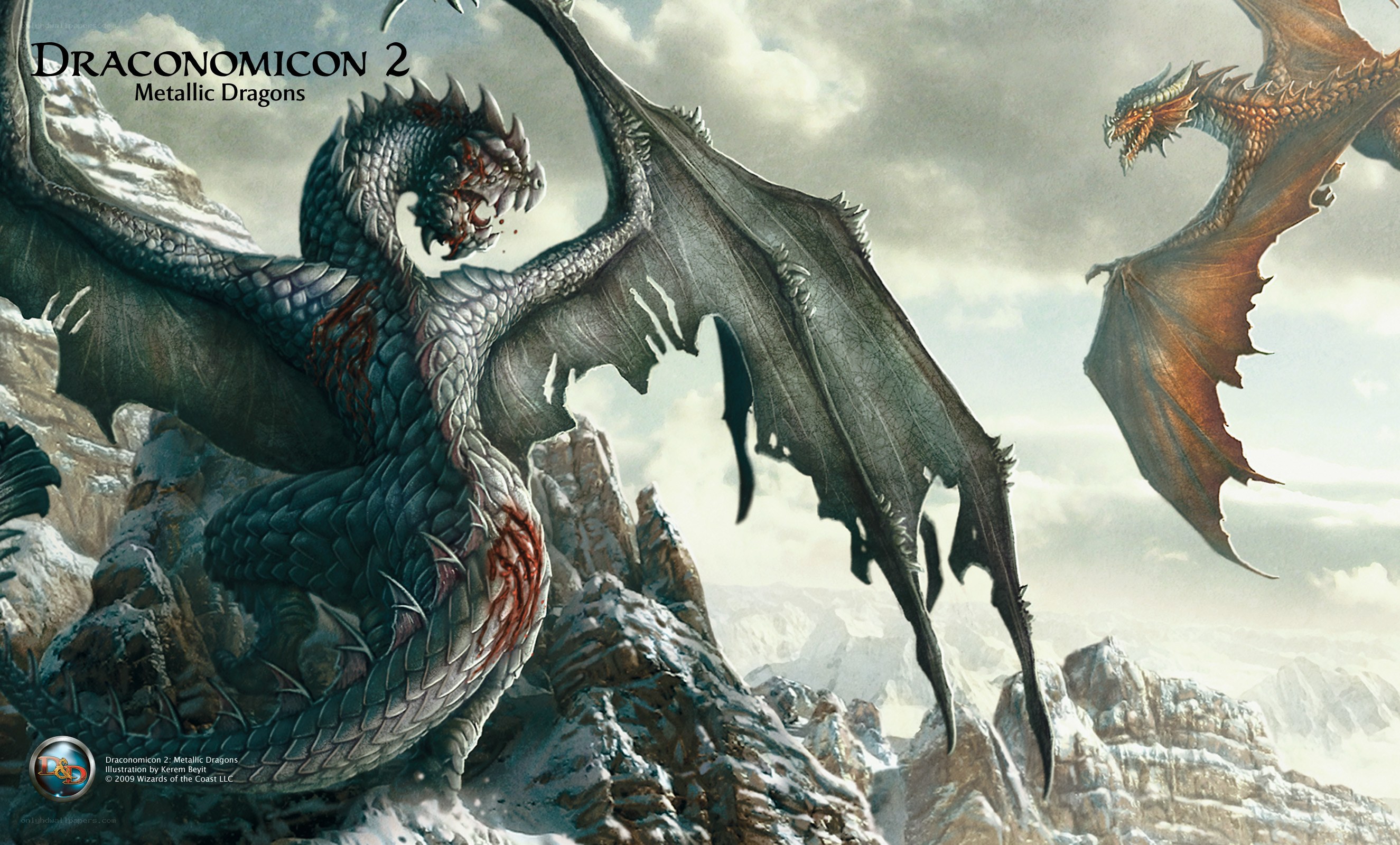 Metallic Dragons in combat
