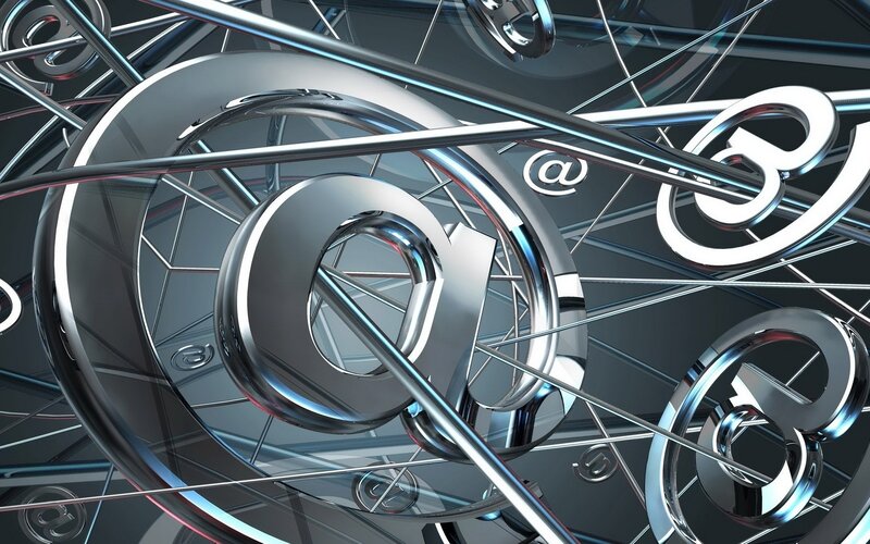 Metallic email symbol design