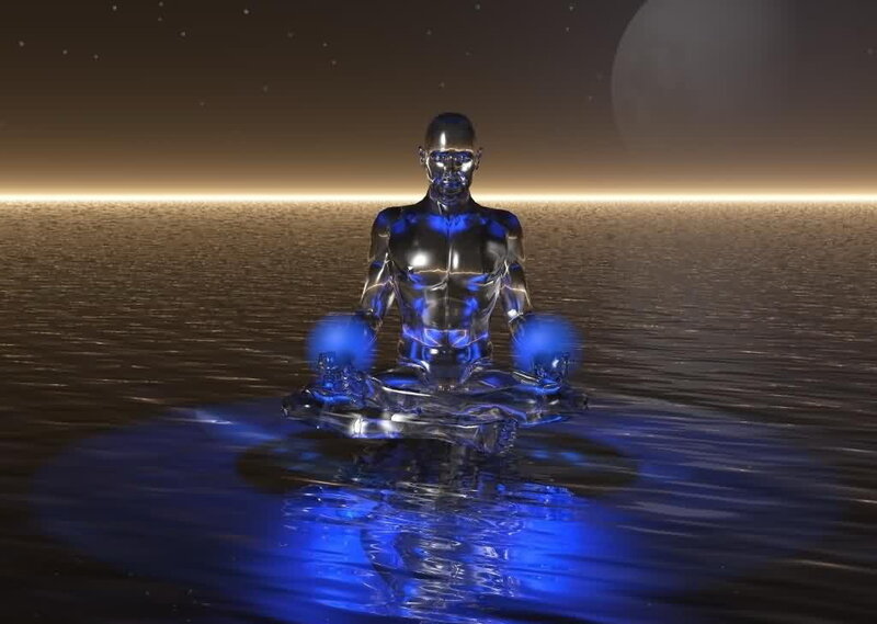 Metallic Figure Meditating