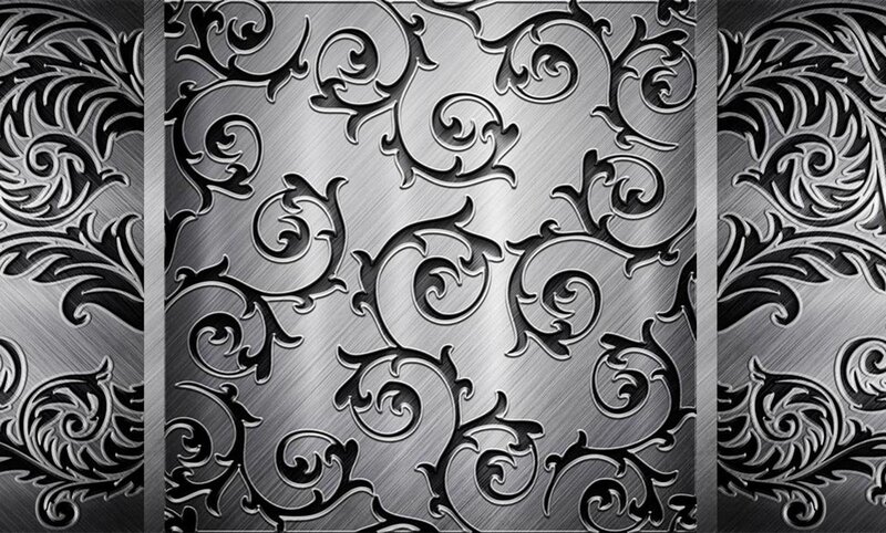 metallic floral pattern design