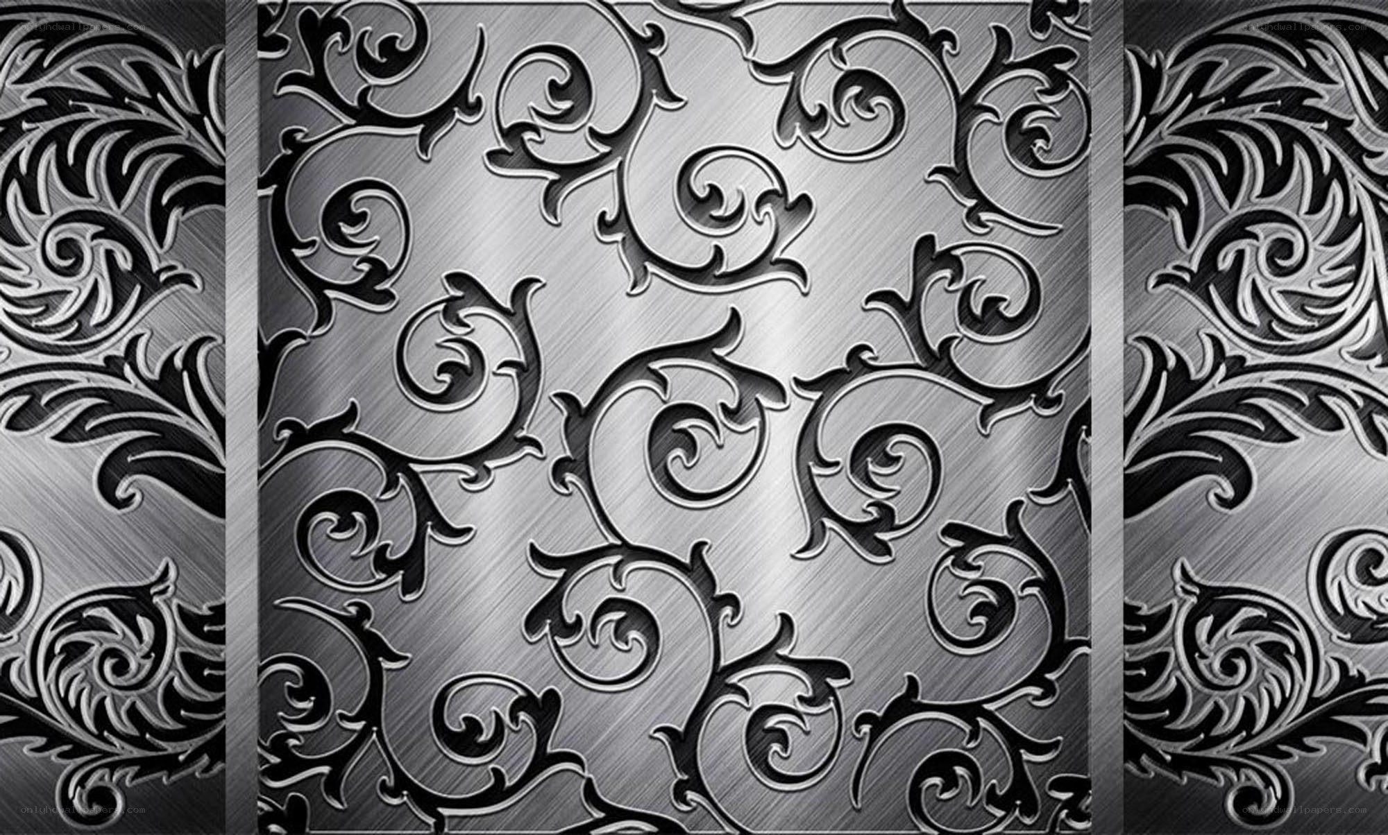 metallic floral pattern design