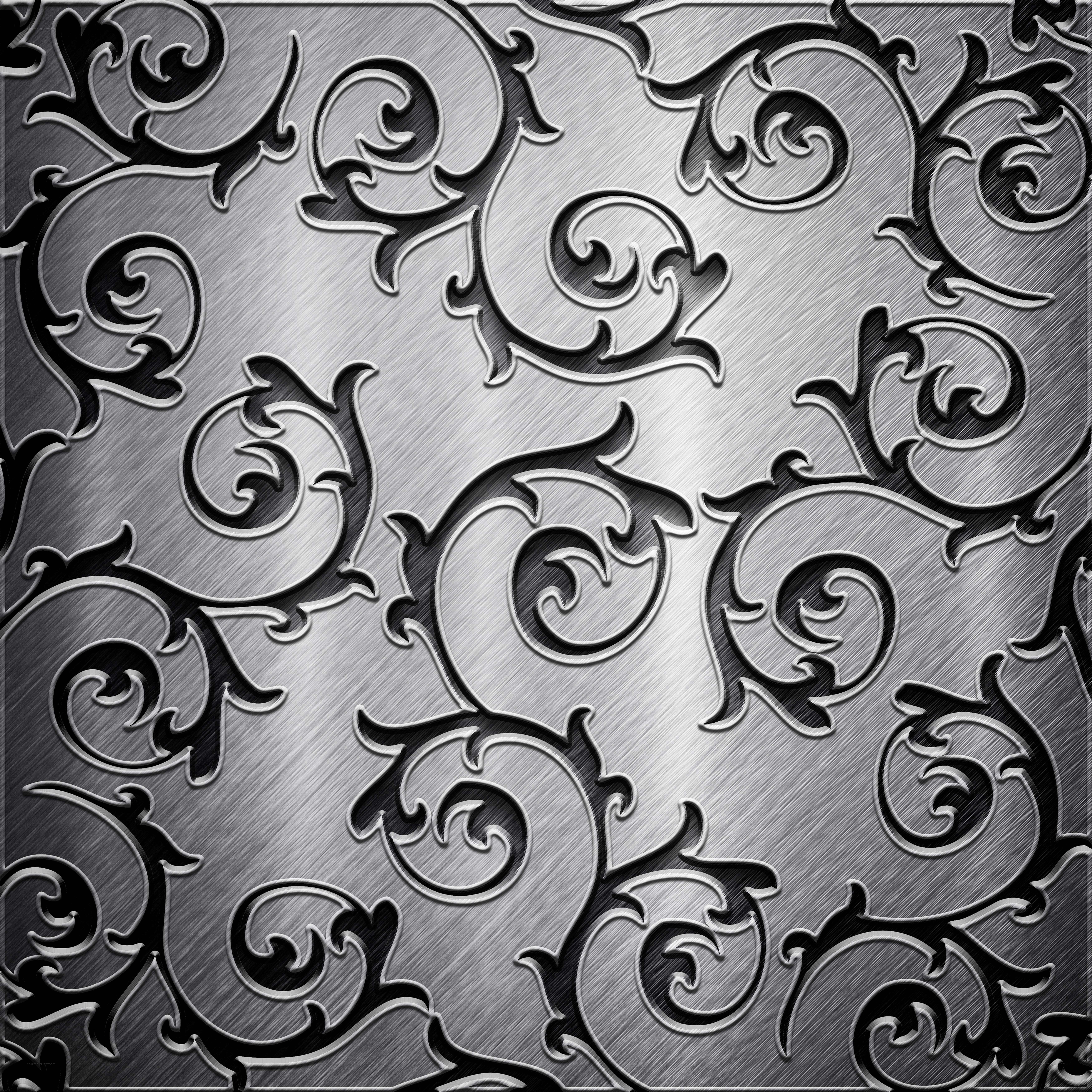 metallic floral pattern texture