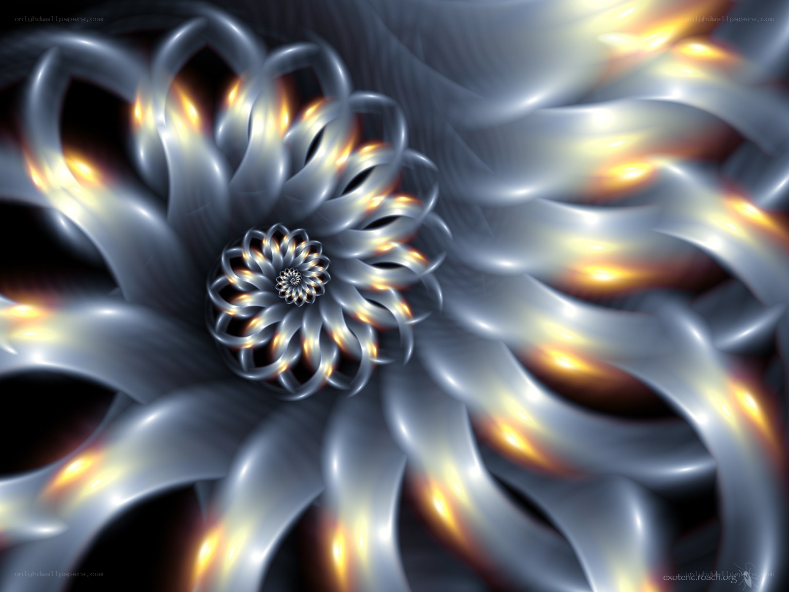 Metallic fractal flower