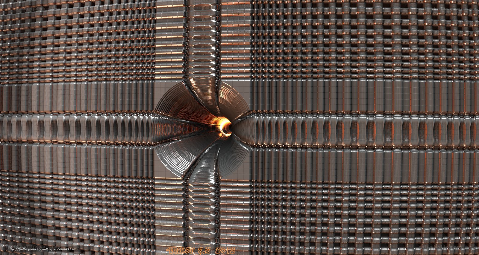 Metallic fractal tunnel