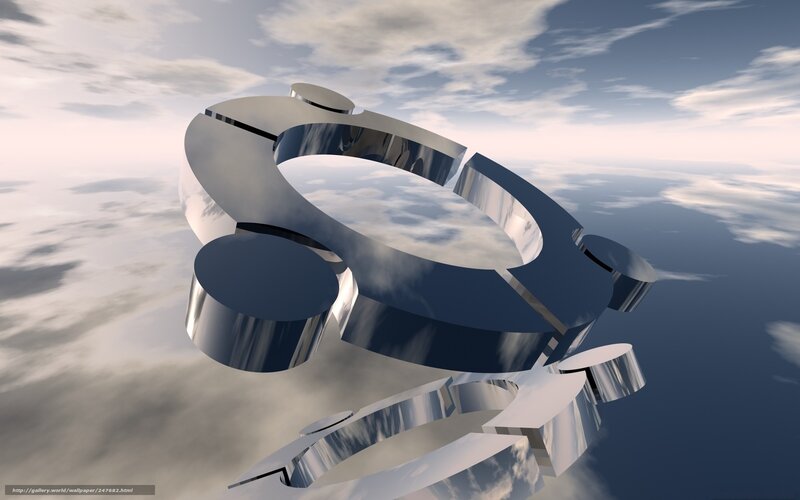 Metallic gear in the sky