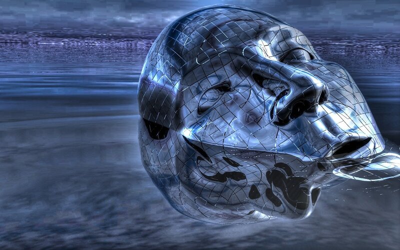 Metallic Head in Water
