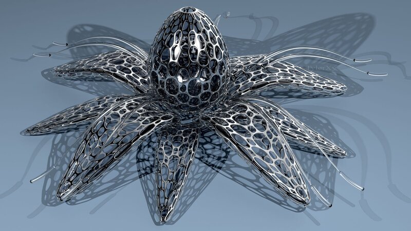 Metallic Lattice Flower
