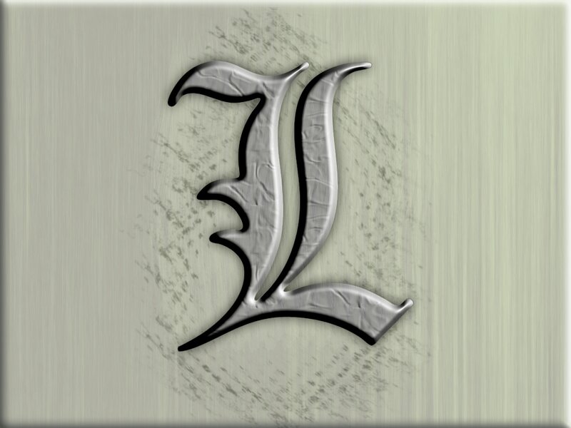 Metallic letter L logo