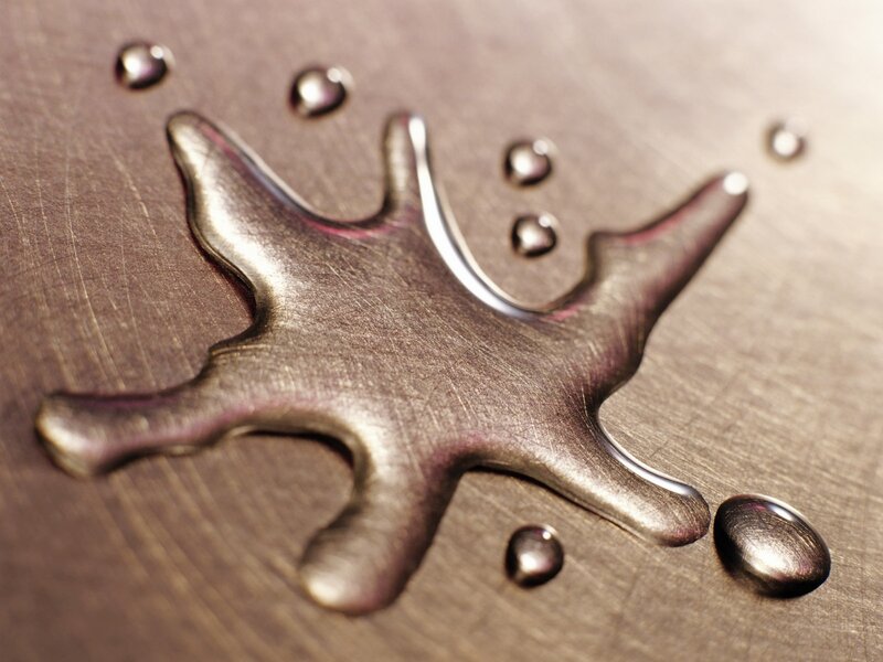 metallic liquid splash