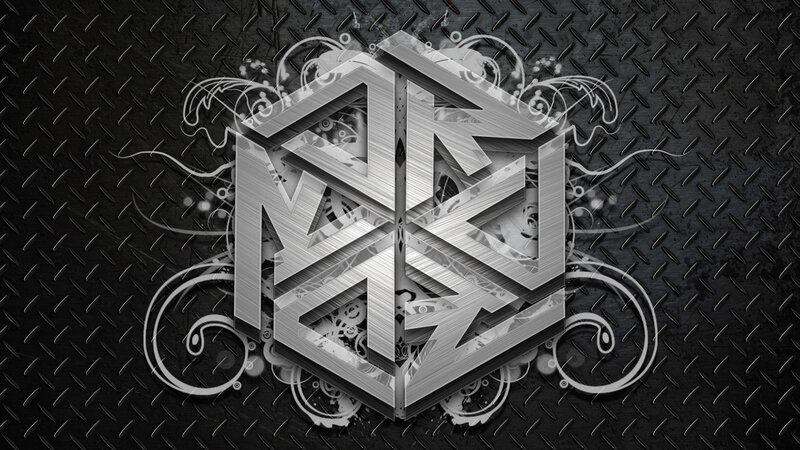 metallic logo on diamond plate