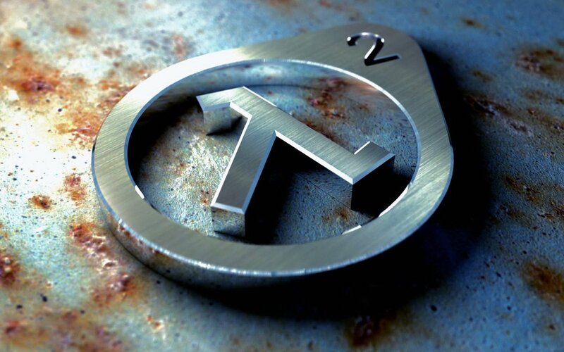 Metallic Logo on Rusted Surface