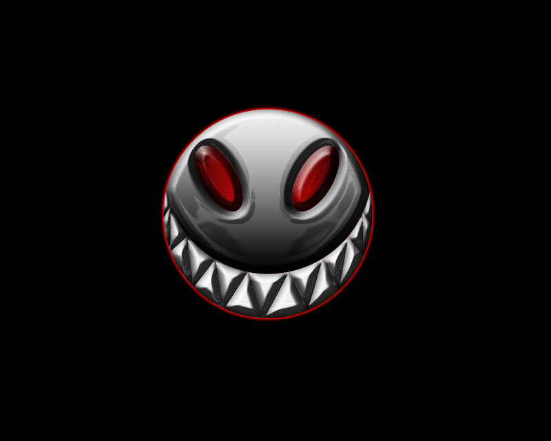 metallic monster face