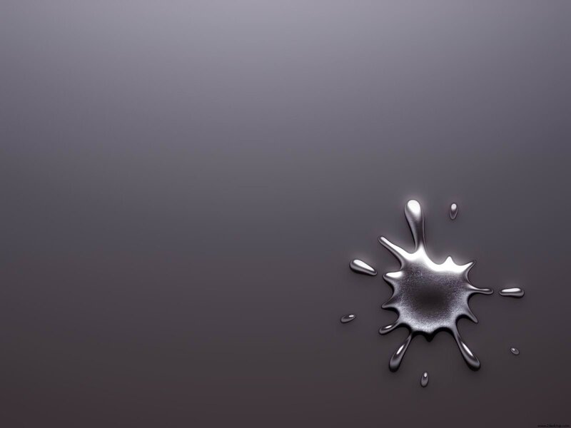 Metallic Paint Splatter — Gray, Minimalist, Digital Art