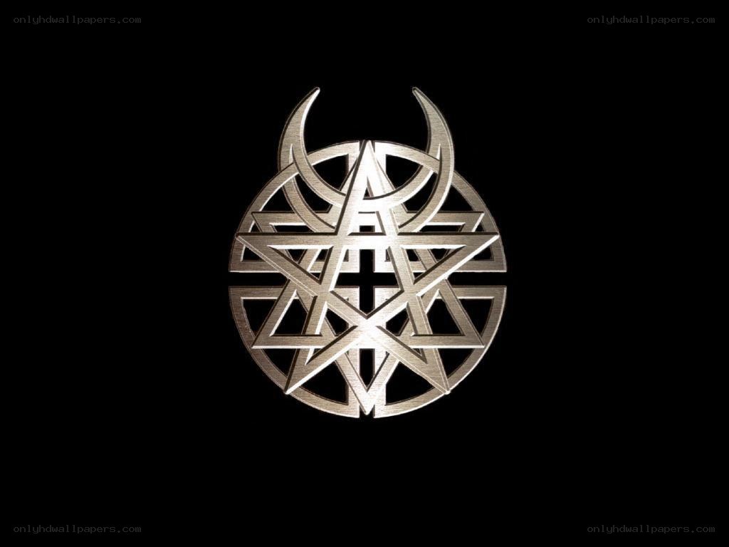 metallic pentagram symbol