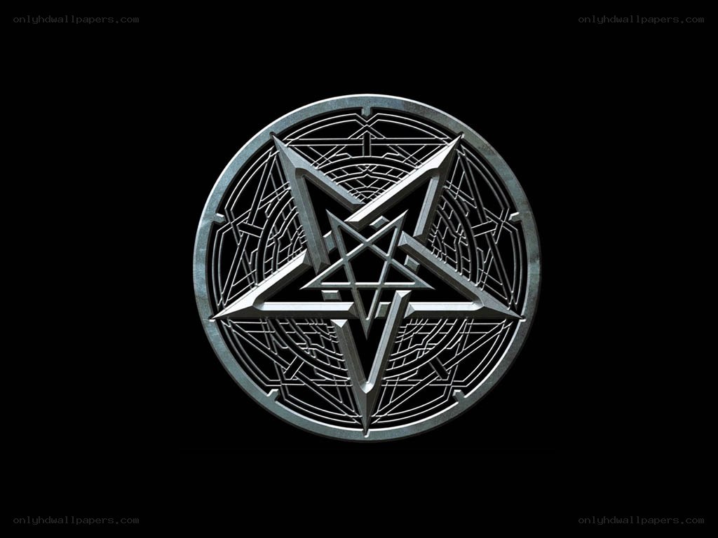 metallic pentagram symbol