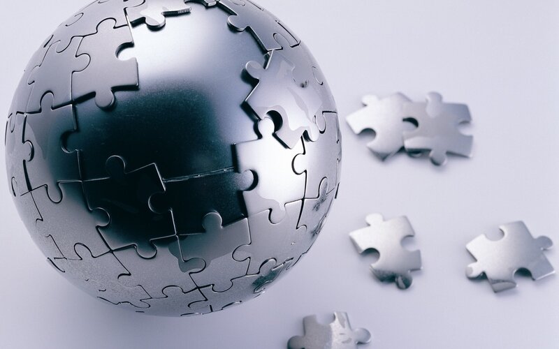 Metallic Puzzle Sphere