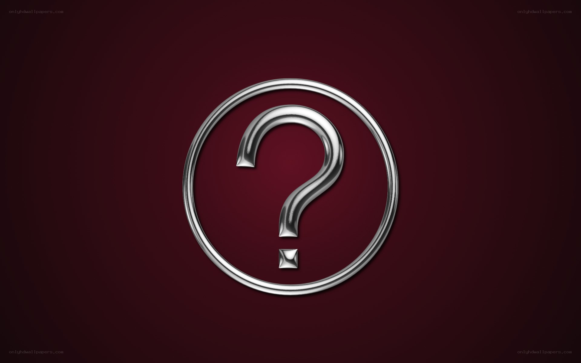 metallic question mark symbol