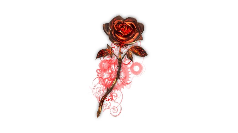 Metallic Red Rose