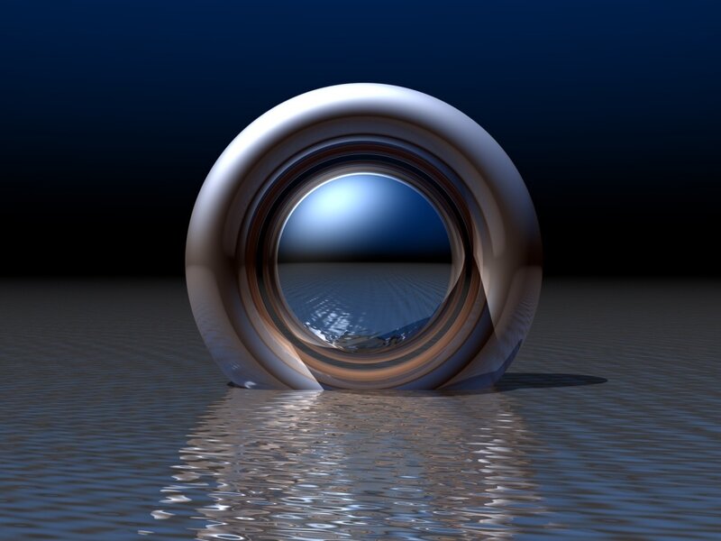 Metallic Ring in Water