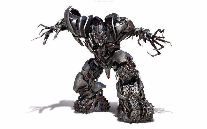 Metallic Robot Figure — Gray