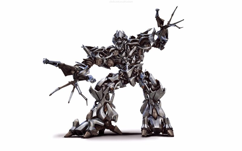 Metallic Robot Figure — Silver