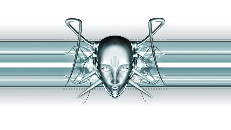Metallic Robot Head
