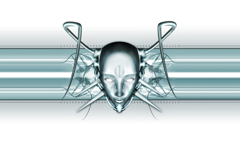 Metallic Robot Mask