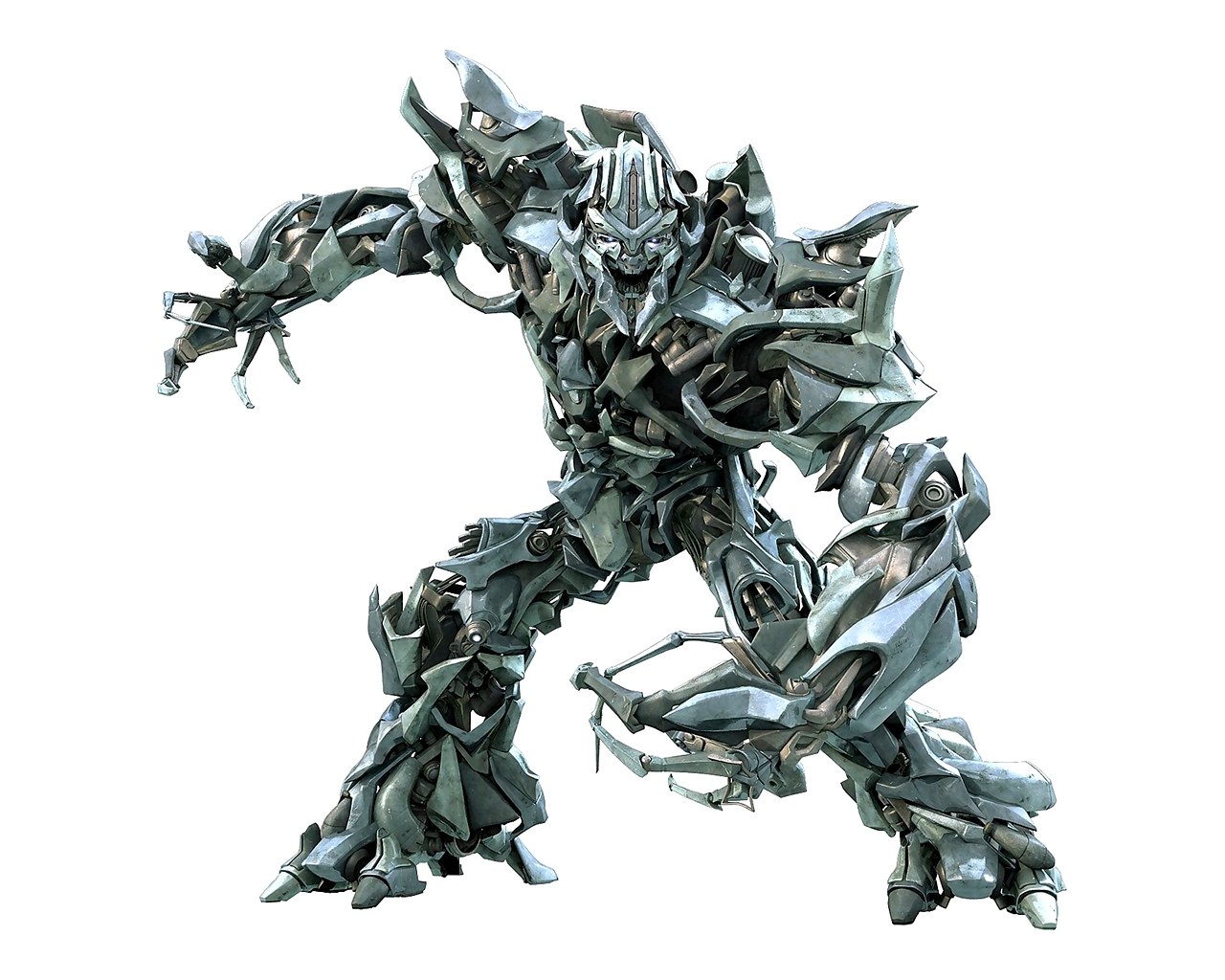 metallic robot warrior