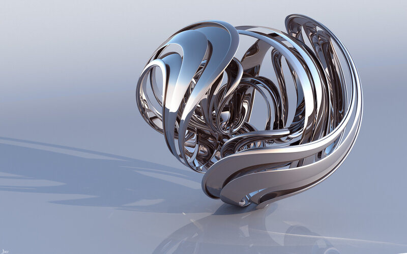 Metallic Sculpture — Silver