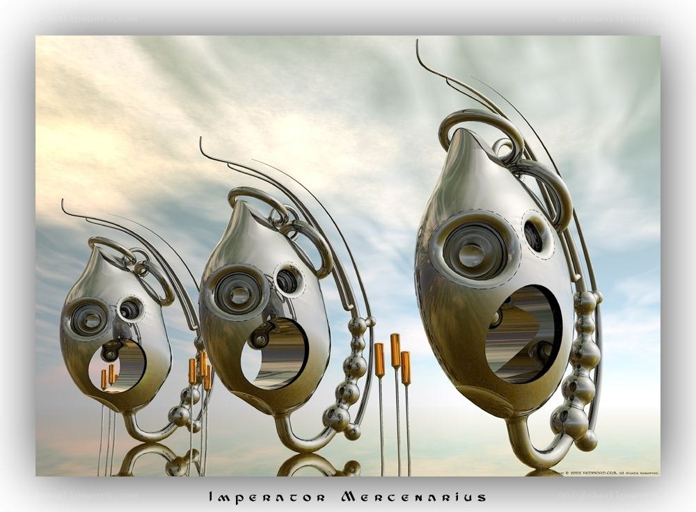 Metallic Sculptures in Sky