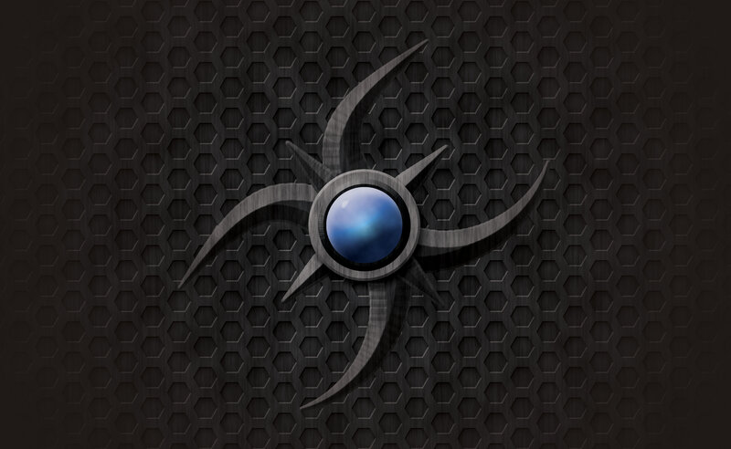 Metallic Shuriken with Blue Gem