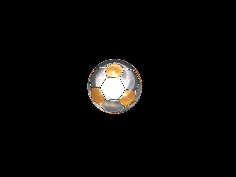 metallic soccer ball