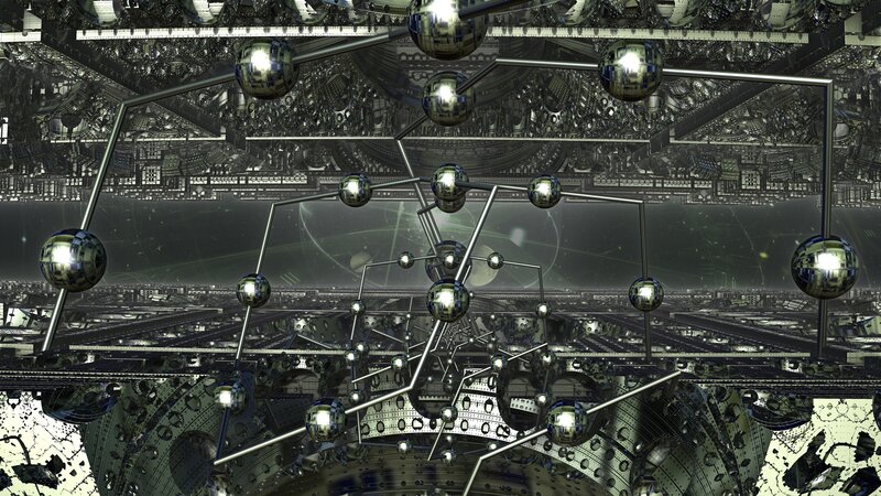 Metallic Sphere Structure — Gray