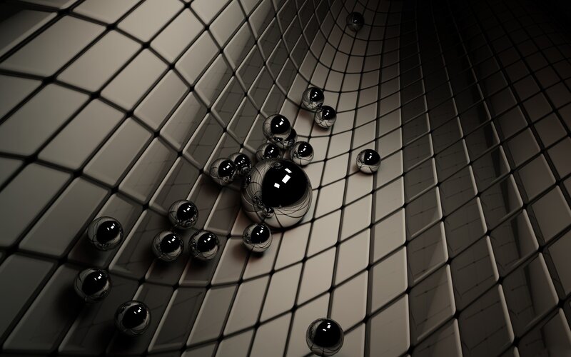 Metallic spheres on tiled surface