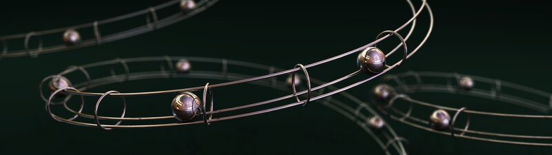Metallic Spheres on Wire Tracks