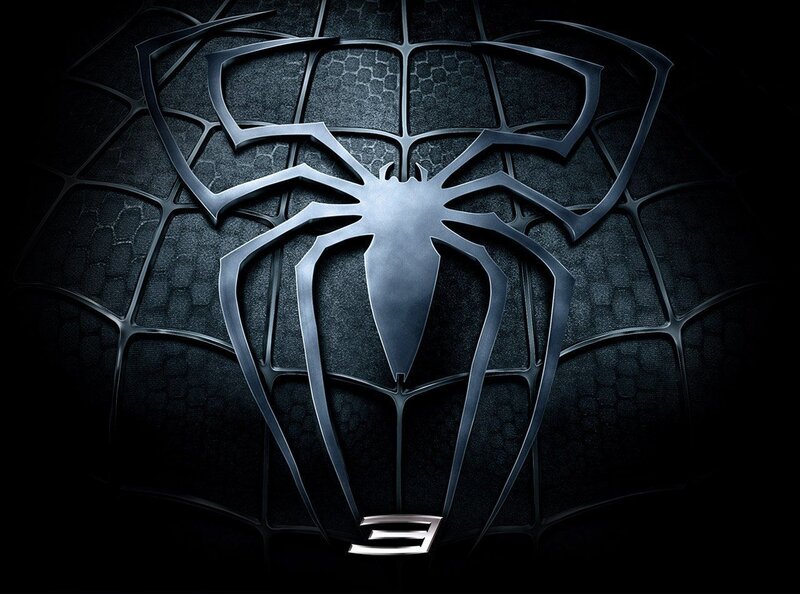 Metallic Spider Emblem — Black, Dark