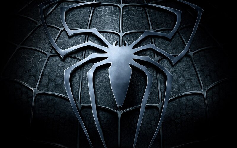 Metallic Spider Emblem — Black