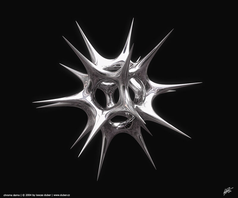 Metallic Spiky Sculpture — Black