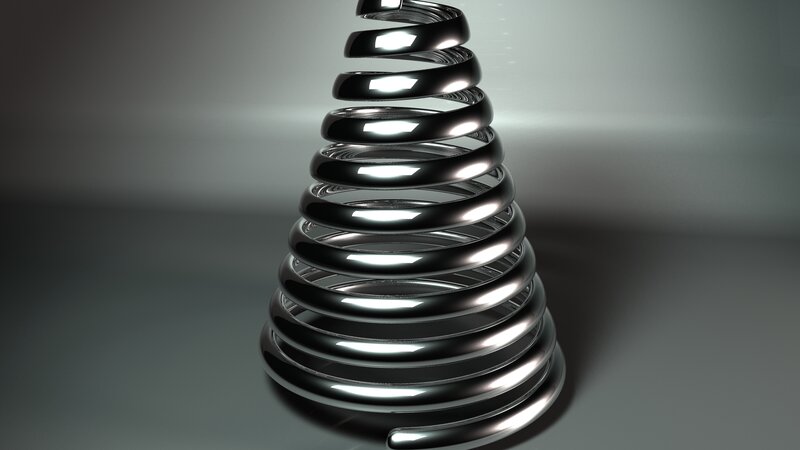 Metallic Spiral Coil — Gray