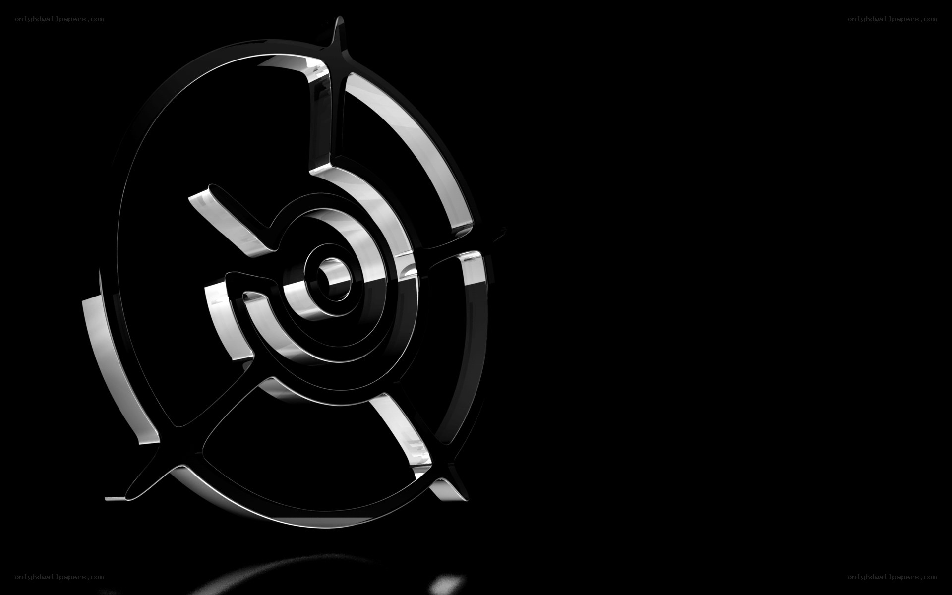 metallic spiral logo