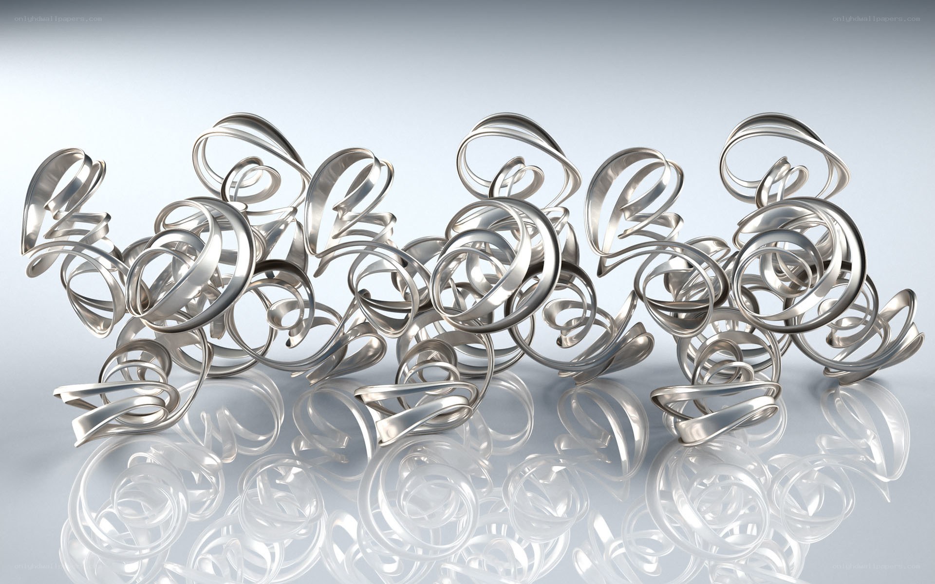 Metallic spiral sculpture