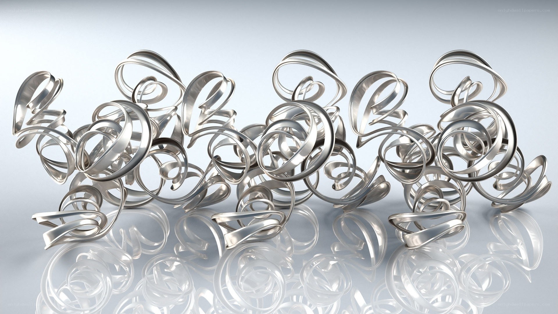 Metallic spiral sculpture