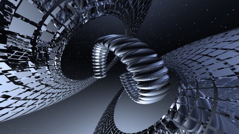 Metallic Spiral Structure — Gray