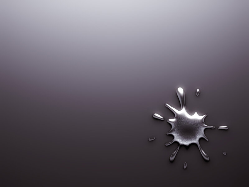 Metallic Splatter — Gray, Minimalist