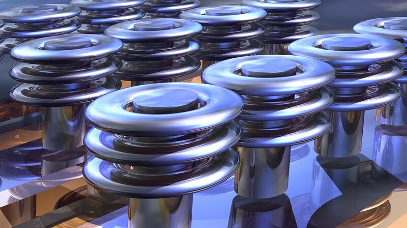 Metallic spring structures